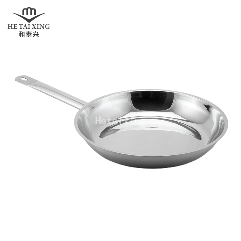 Commercial Tri-ply Fry Pan Deep Optimal For Induction